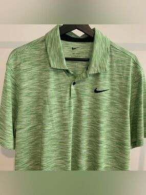 Nike Golf Marled Green Performance Polo Men’s Large